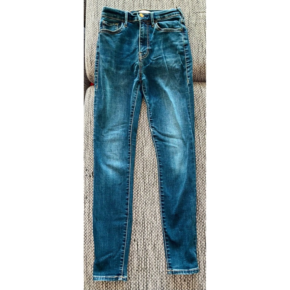 True Religion “Caia” Ultra-high Rise Blue Jeans, Sz 26W